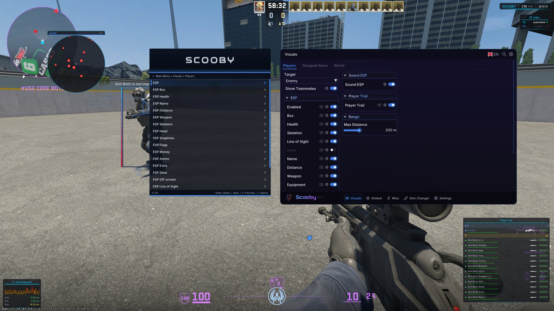 CS2 ListUI ESP Menu